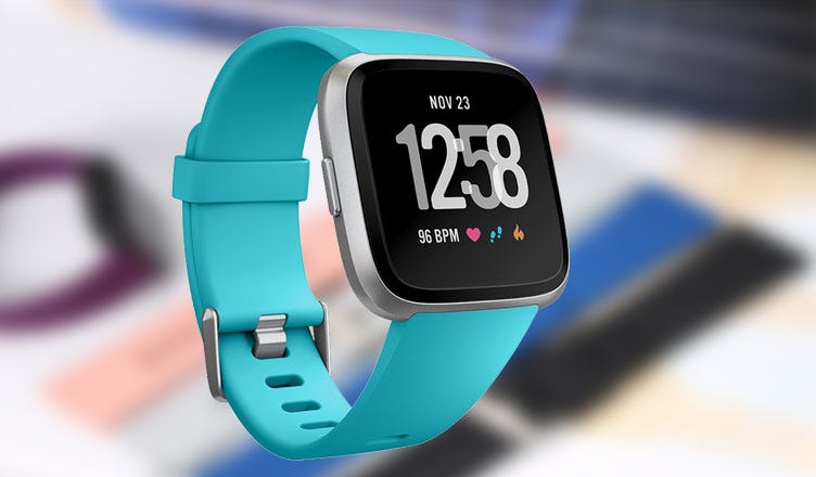 fitbit versa touchscreen smartwatch with extra band