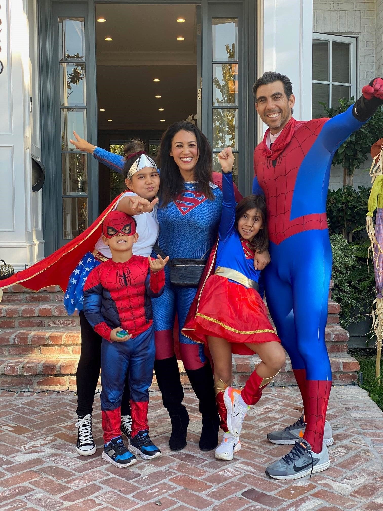 Superhero Family Steven Taylor and family celebrate in Los Angeles