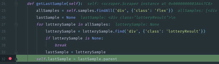 Web scraping lottery results with Python in a cron job