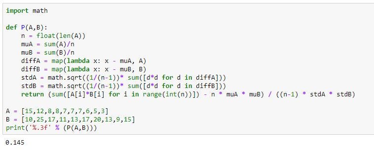 Karl Pearson’s correlation(Pearson’s r)and Spearman’s correlation using ...