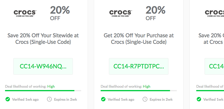 crocs discount code