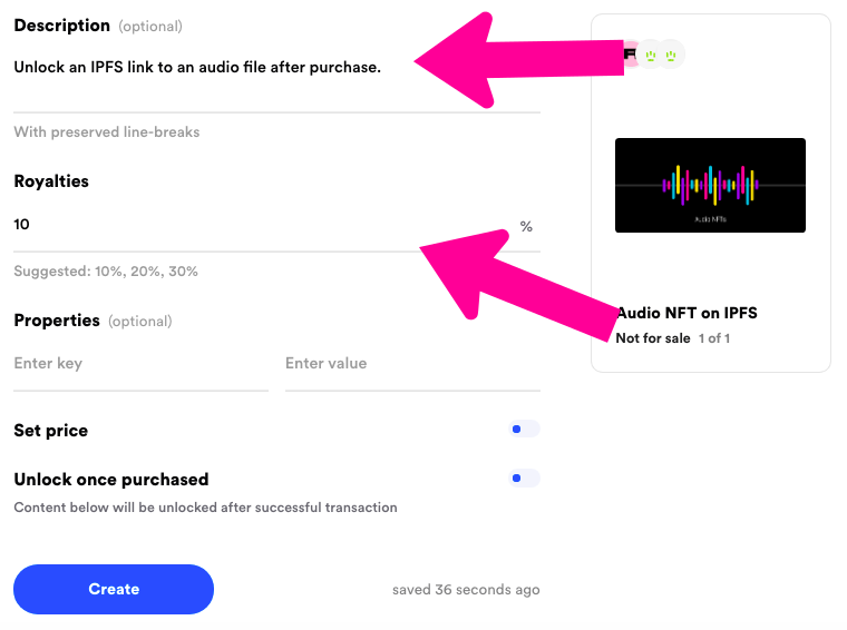 Mint an Audio NFT to Sell | Pinata