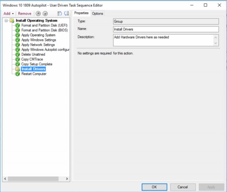 Provision Bare Metal Windows 10 1809 Machine into AutoPilot with SCCM