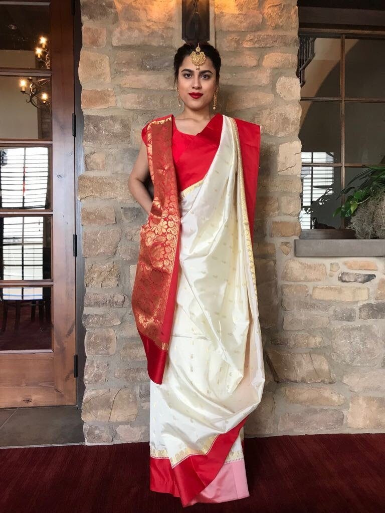 durga puja saree style