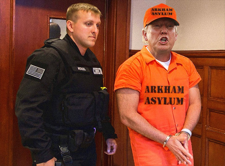 trump in orange prison suit