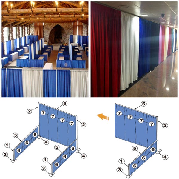 Saszrayk In The Cases Pipe Drape Trade Show Booth