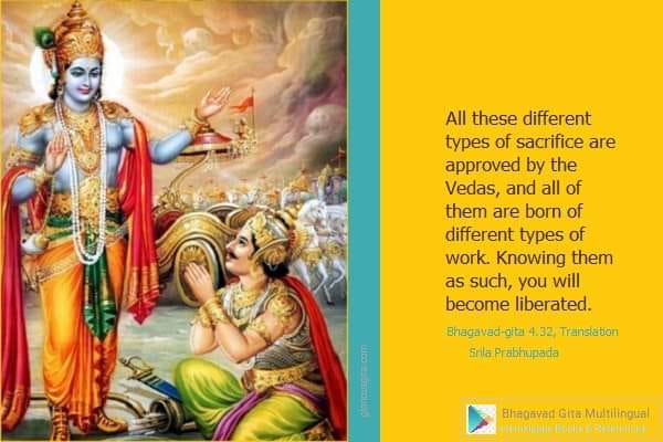 ✒Qa✒: What Is The Ultimate Aim Of All Sacrifices ? - Bhagavad Gita Daily - Medium