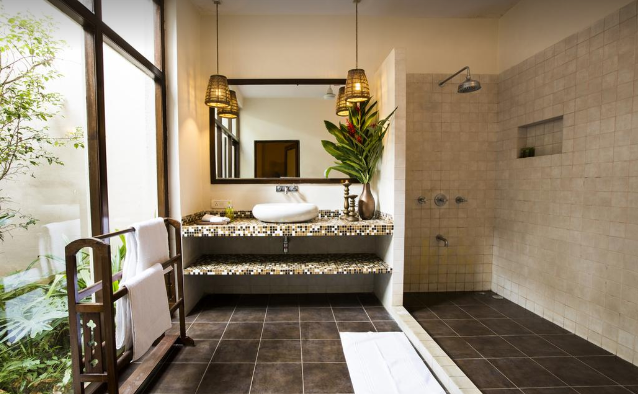 Luxury bathroom at Resort in Mumbai