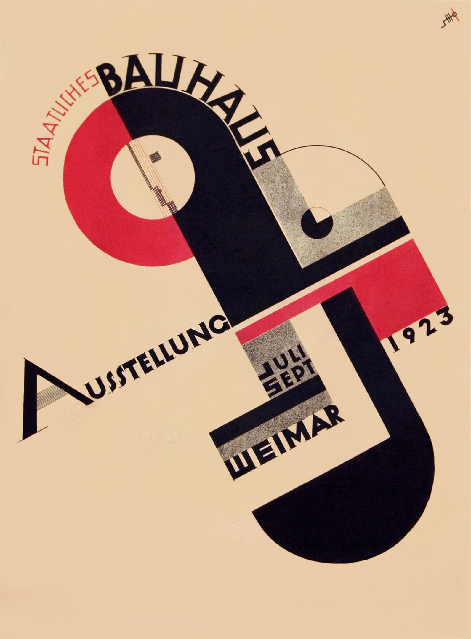 Poster desain Bauhaus, 1923