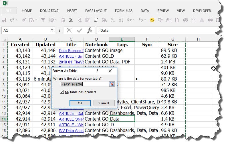 Evernote —”How Do I Create An Excel List of Selected Notes?” | by Don ...