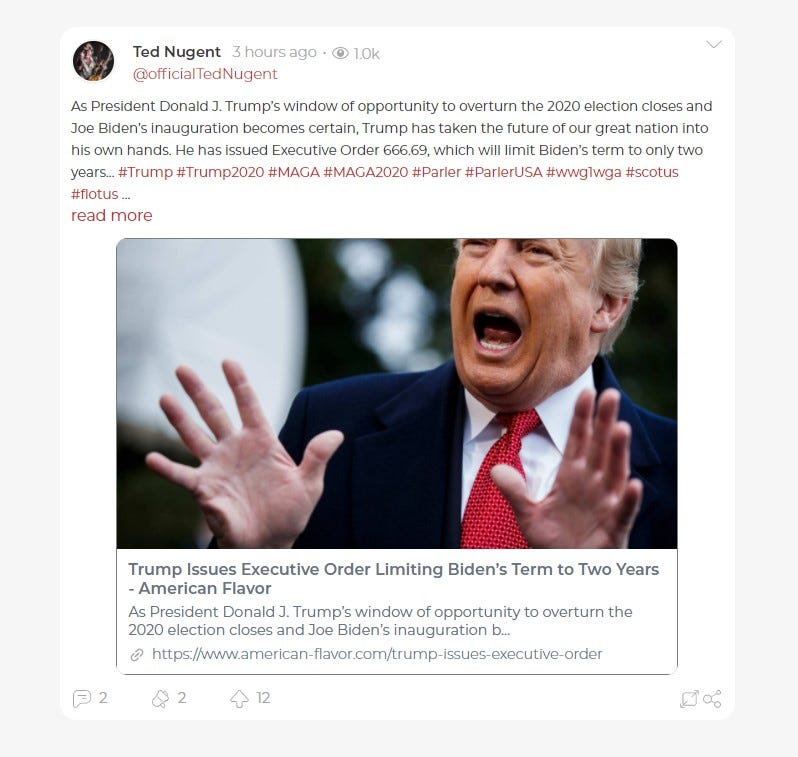 It’s Comedy Hour on Parler!. Reality happened and they did not like