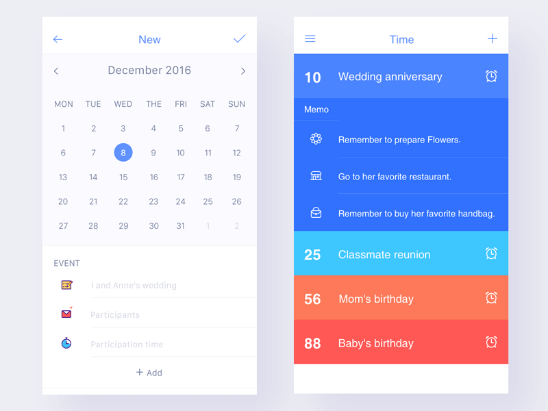 Best Calendar App Designs And How To Prototype Your Own By Justinmind Justinmind Medium