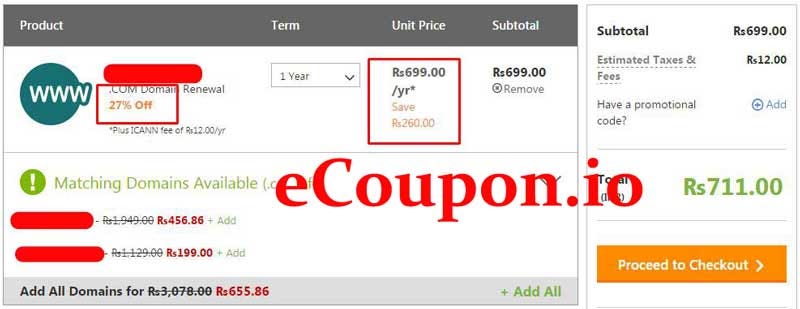 godaddy latest promo code