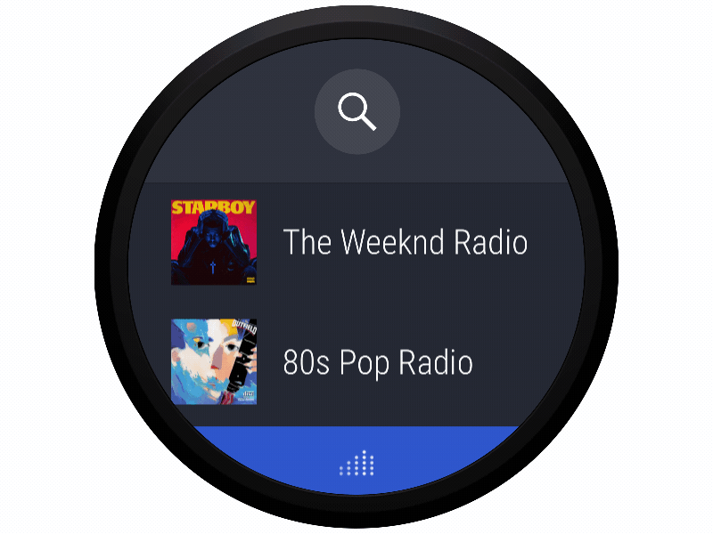 android wear music player