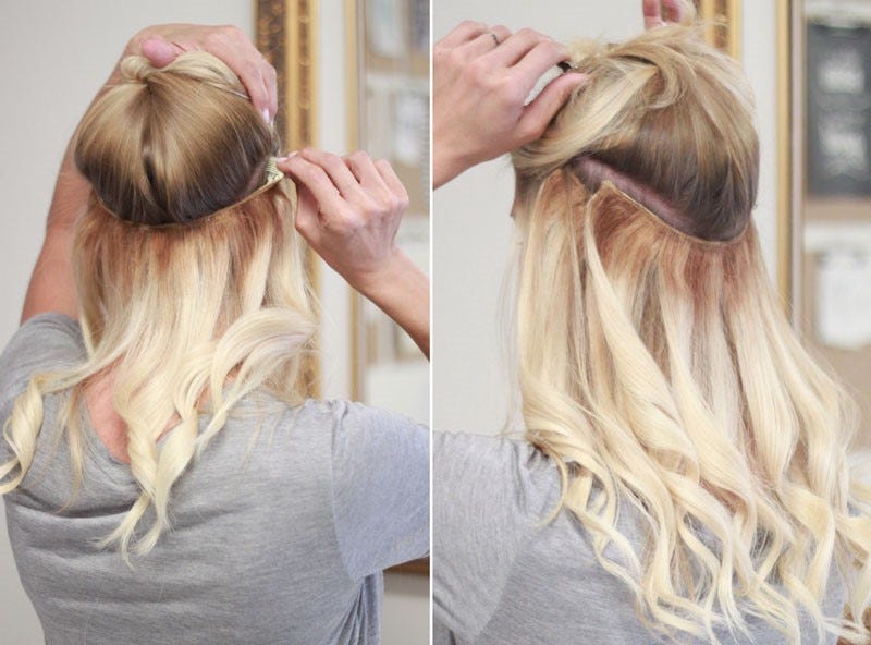 Can You Place The Clip In Hair Extensions Human Hair Extenssion