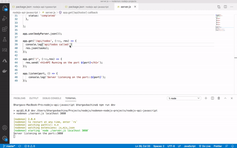 How To Use Nodemon With NodeJS Projects | by Bhargav Bachina | Bachina ...