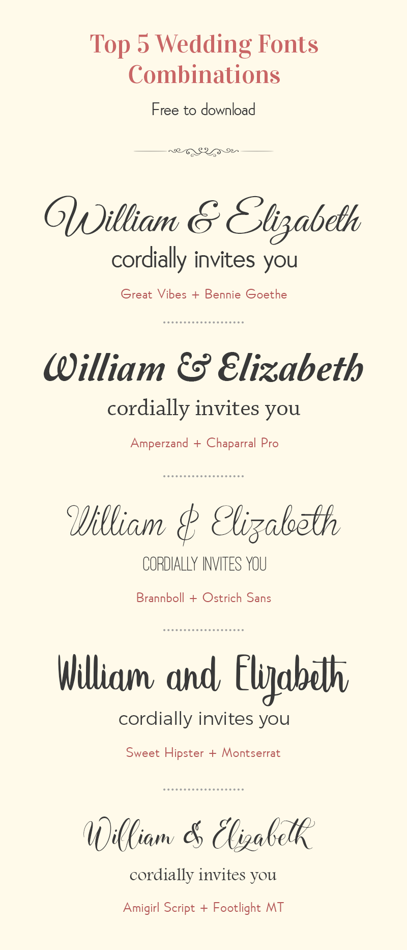 Best Fonts For Wedding Invitatin