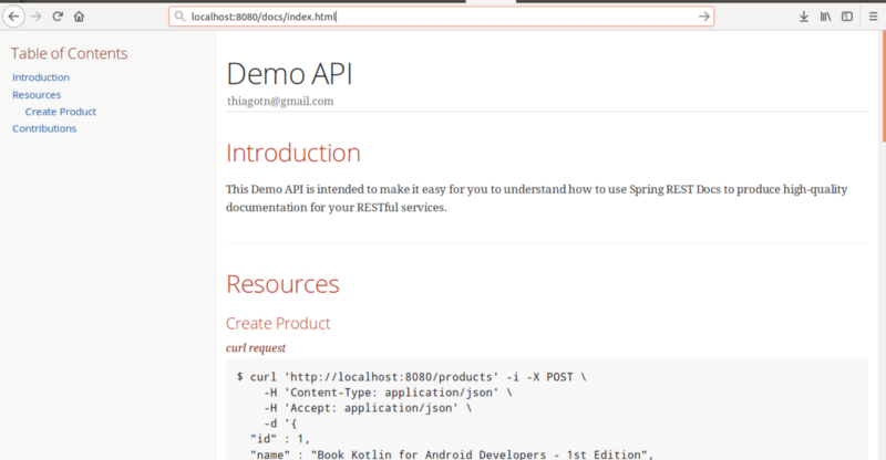 RESTful APIs using Spring REST Docs 