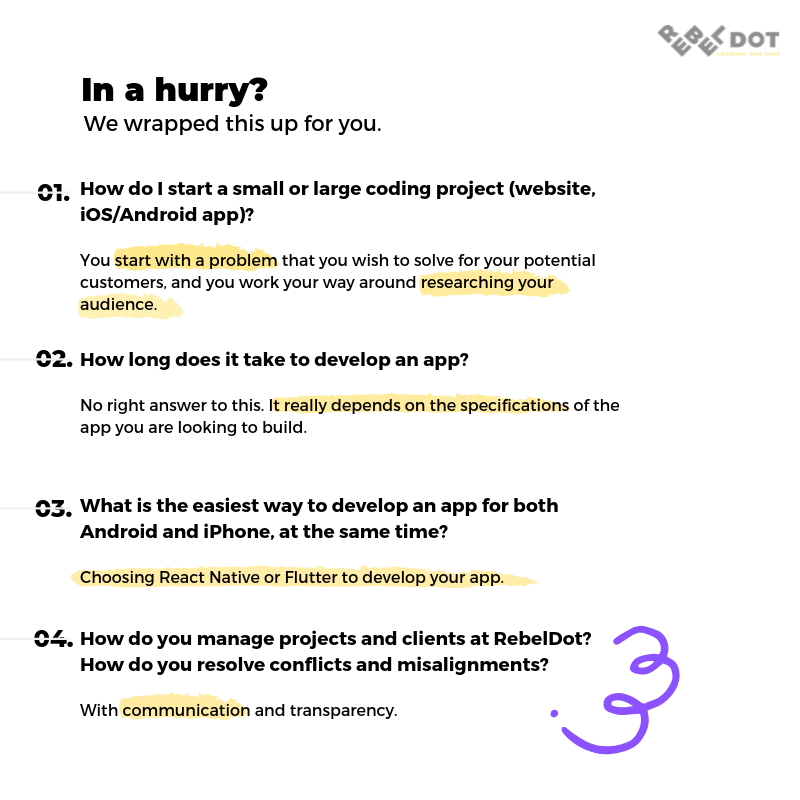 Hey Rebels How Do I Start A Small Or Large Coding Project Web Ios Android App By Andreea Rebeldot Medium