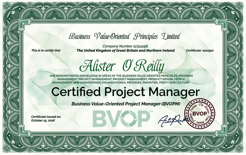 project management certification
