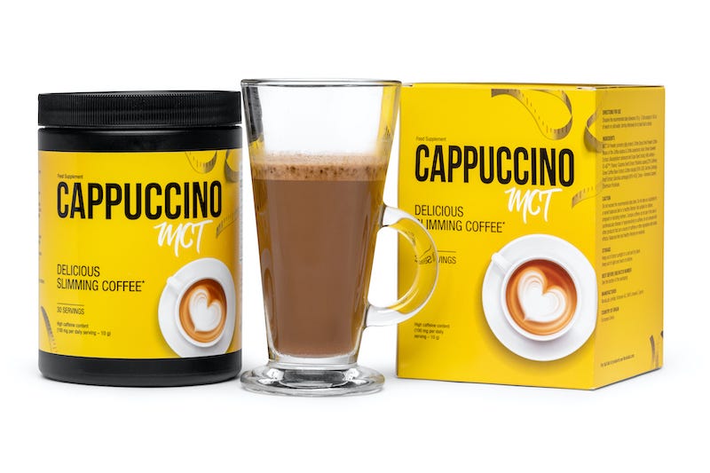 Cappuccino MCT weight loss drink. Accelerates calorie burning Reduces