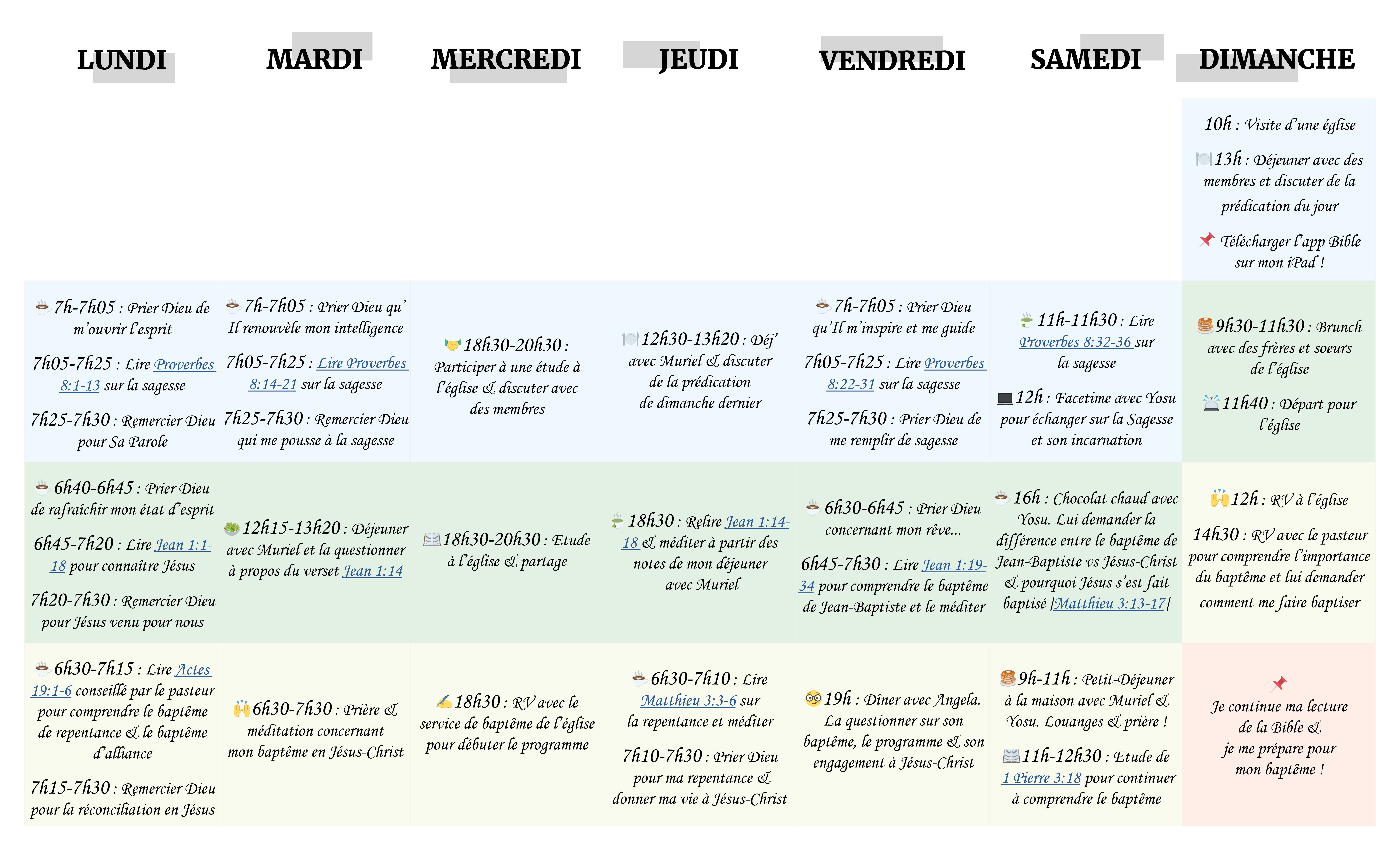 Plan De Lecture De La Bible En 1 An