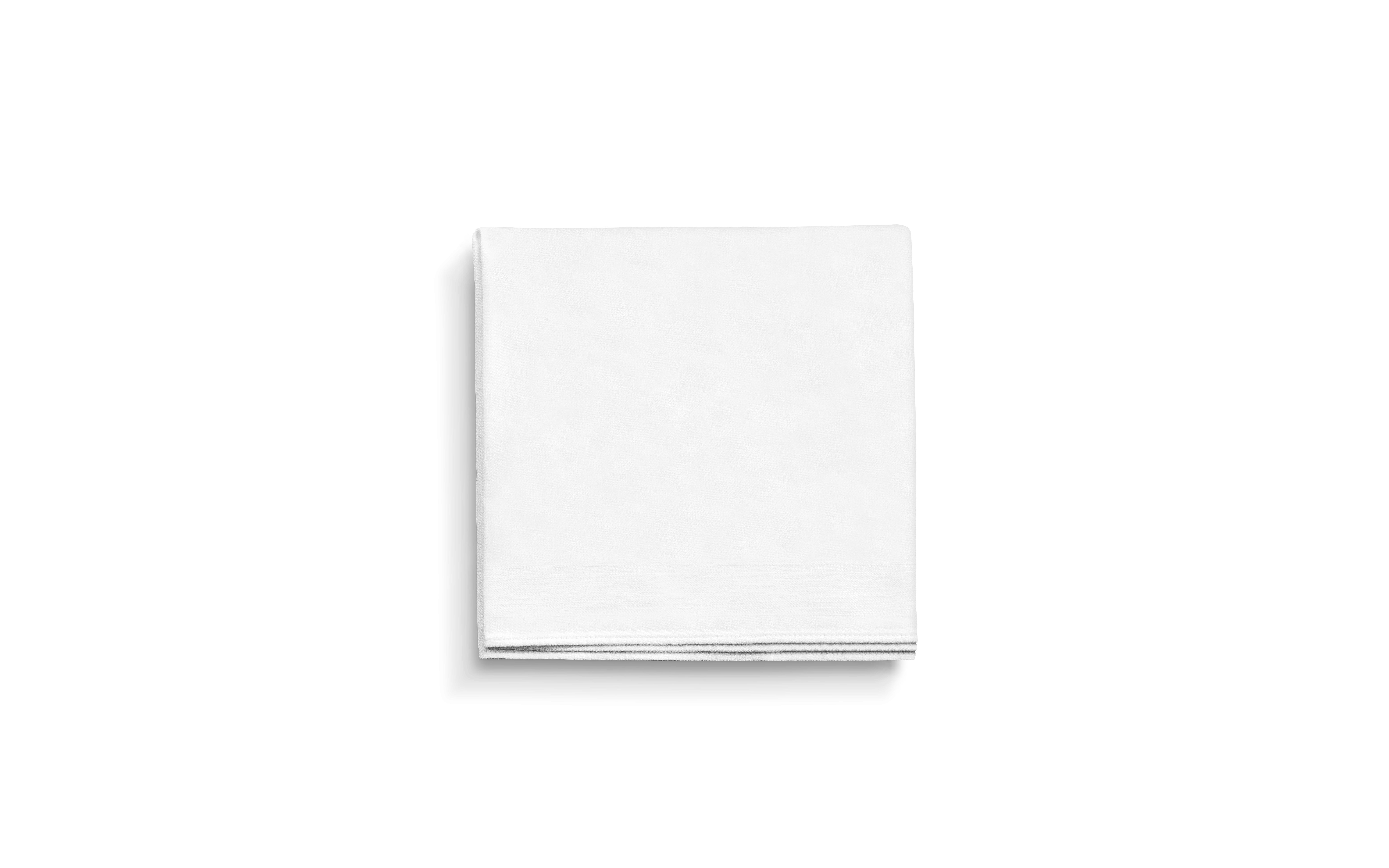 A white handkerchief on a white background