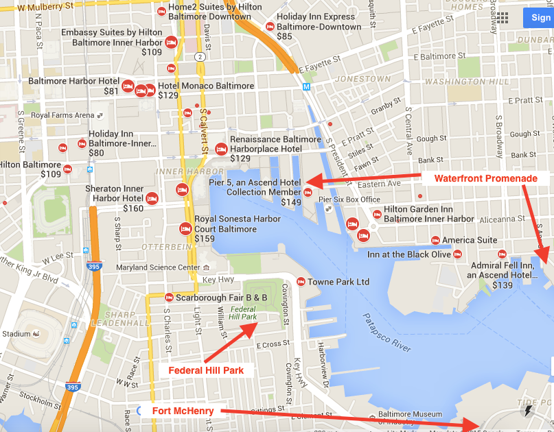 Baltimore Inner Harbor Map Great Runs In Baltimore. Baltimore, Also Known As Charm City… | By Ariana  Bahret | Great Runs | Medium