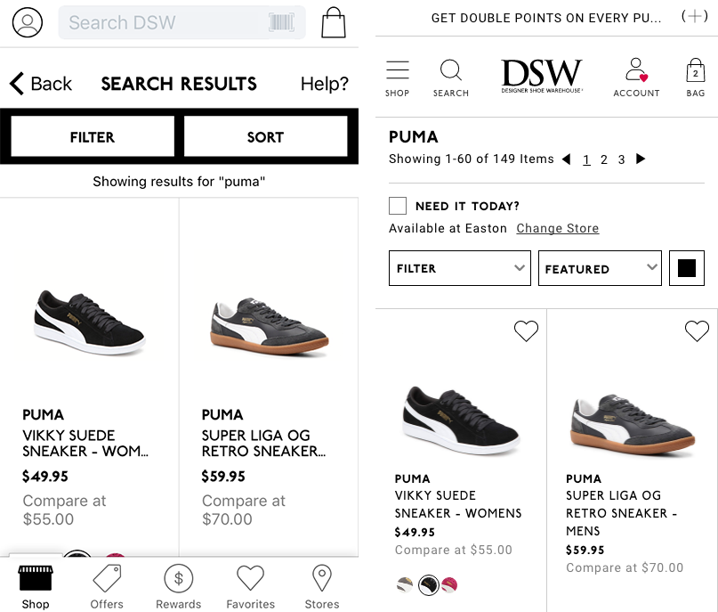 the nearest dsw shoes