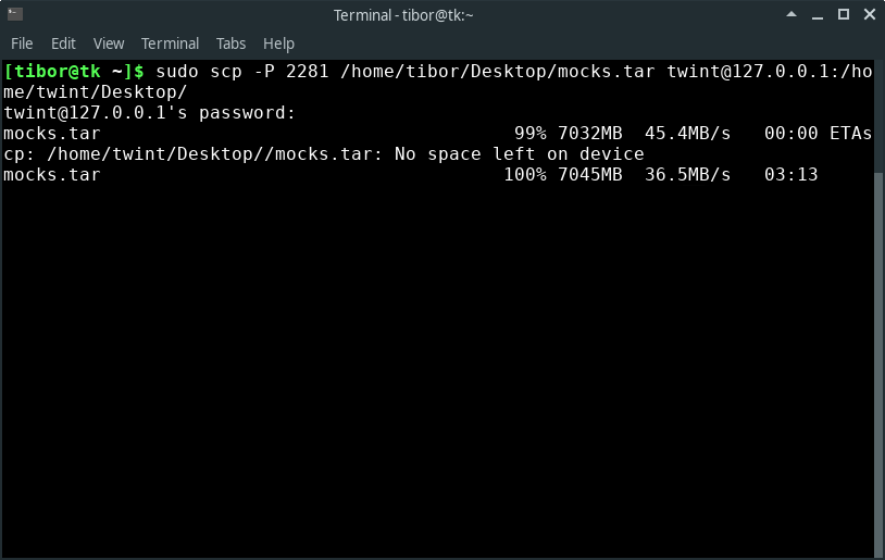 Ssh copy file to remote fassoho