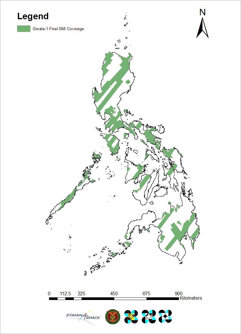 Figure 1. Visualization of Diwata-1’s coverage of the Philippines