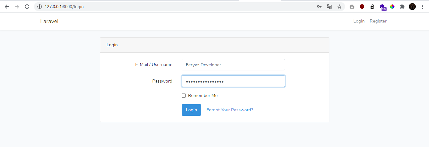 Tutorial Feryxz Dev Laravel :1 — Membuat Auth Laravel | by Feryxz