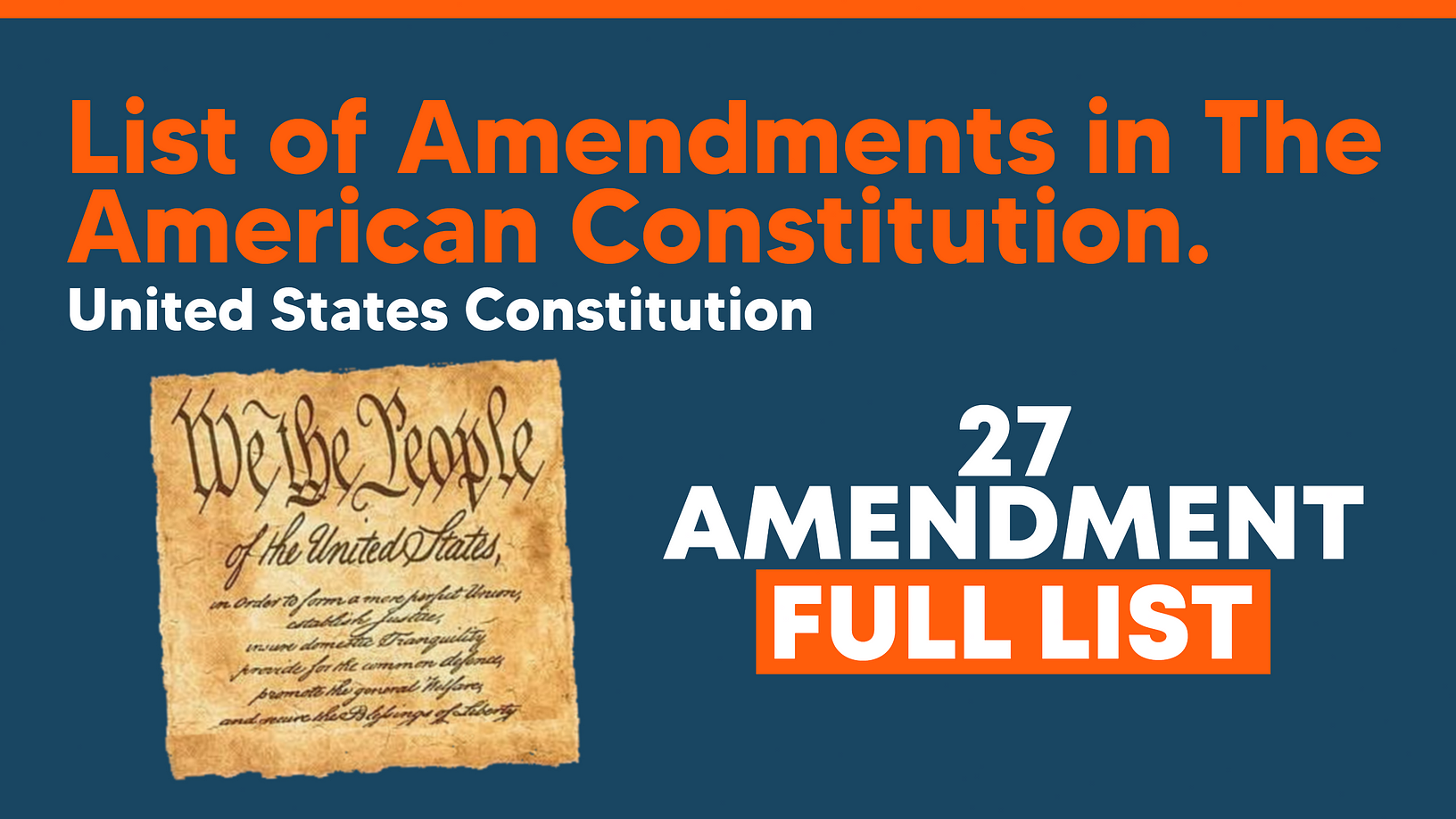 List of Amendments in the U.S. Constitution by Jack Smith Medium