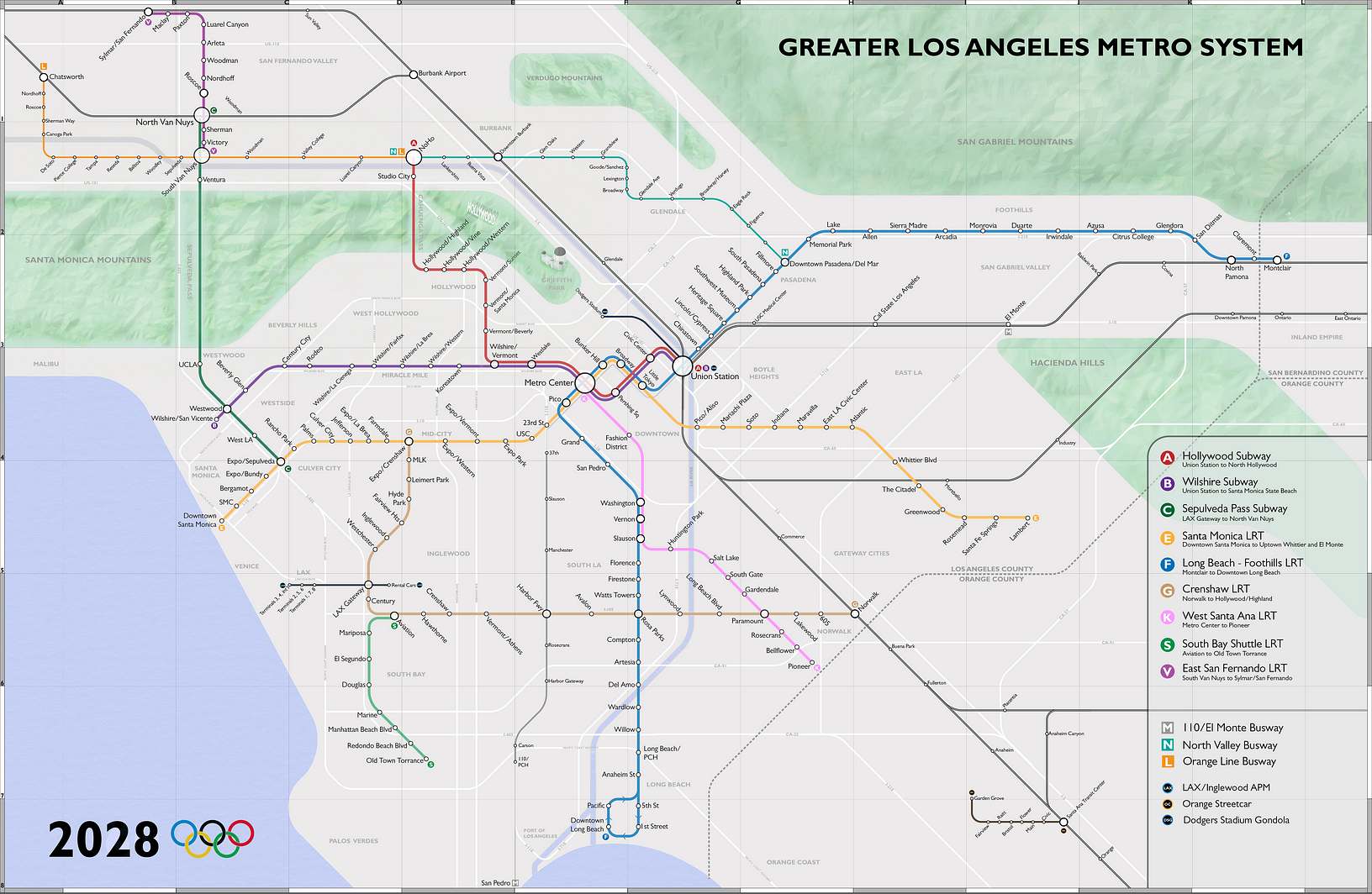 Los Angeles Metro 2020–2060. The Future and Growth of Los Angeles… | by ...