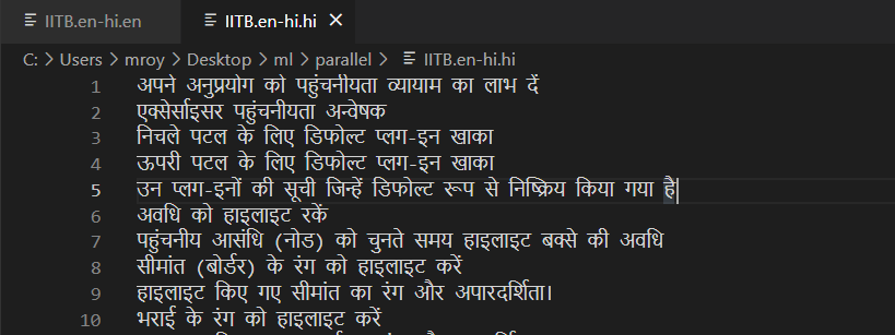 translate to hindi script