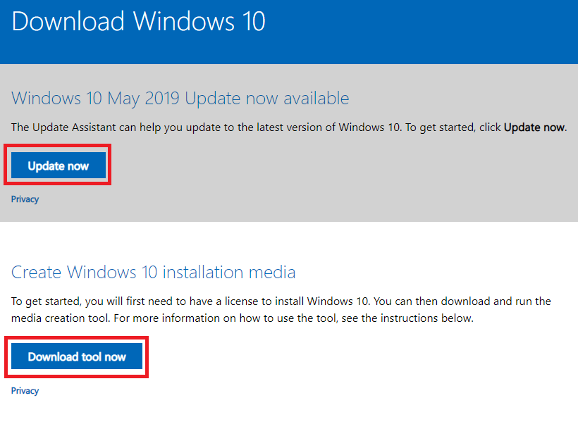 Manual download windows 10 update 1809