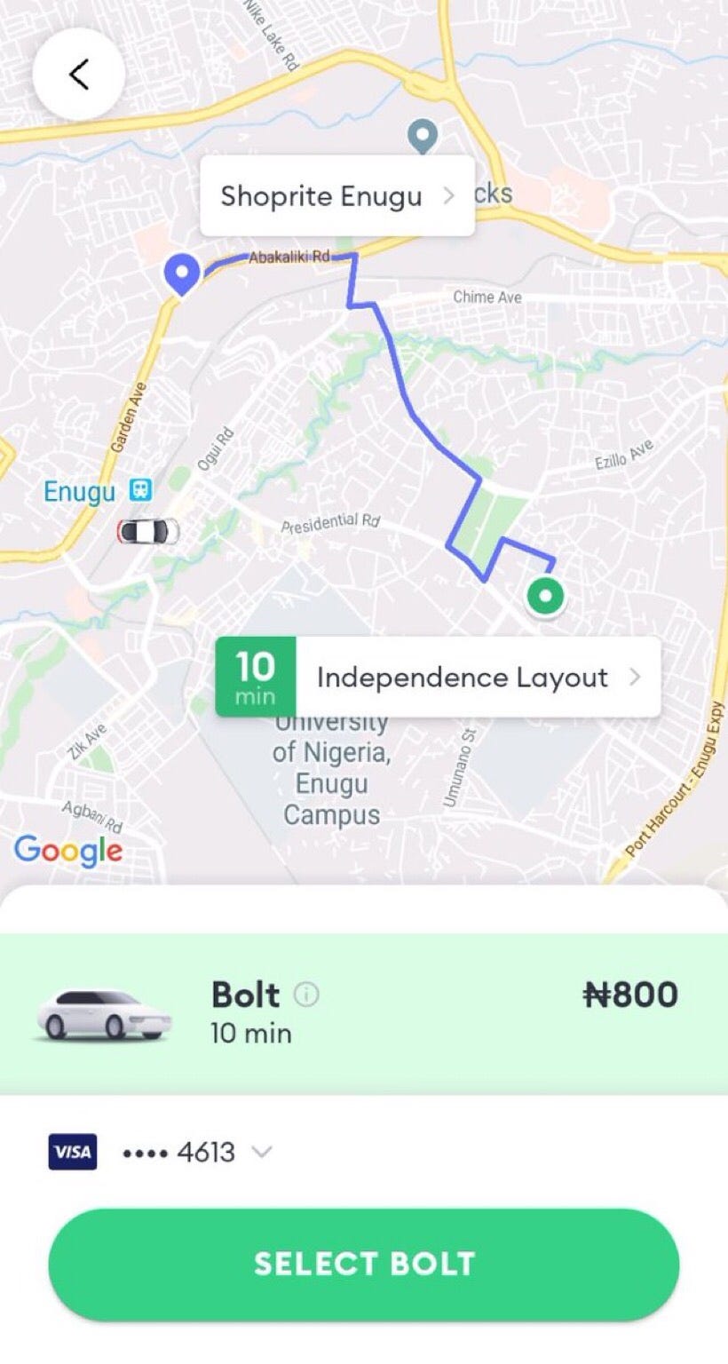 Ride hailing platform, Bolt launches in two new Nigerian cities by
