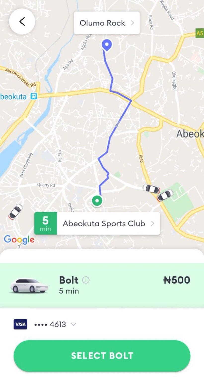 Ride hailing platform, Bolt launches in two new Nigerian cities by