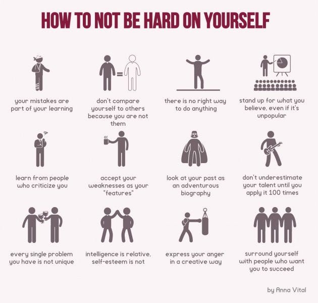 Stop Being Hard On Yourself 12 Tips For Learning Life Lessons By Larry Kim Mission Org Medium