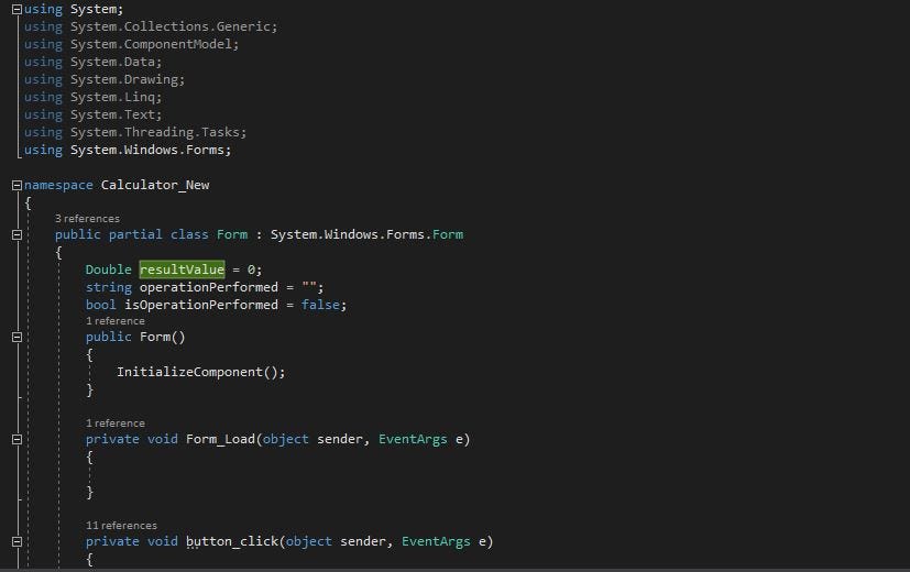 BUILD A SIMPLE CALCULATOR WITH C# | by Cole Eremoh Solomon | Medium