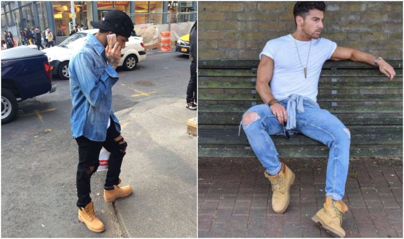 jeans and timberlands