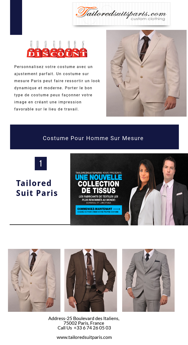 costumes sur mesure en ligne