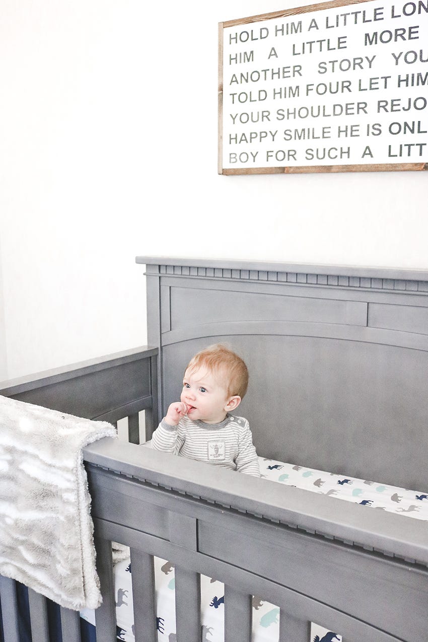 Beauty In Simplicity — How To Create A Sophisticated Gray And White Boy Nursery by Evolur