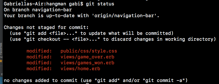 git stash command