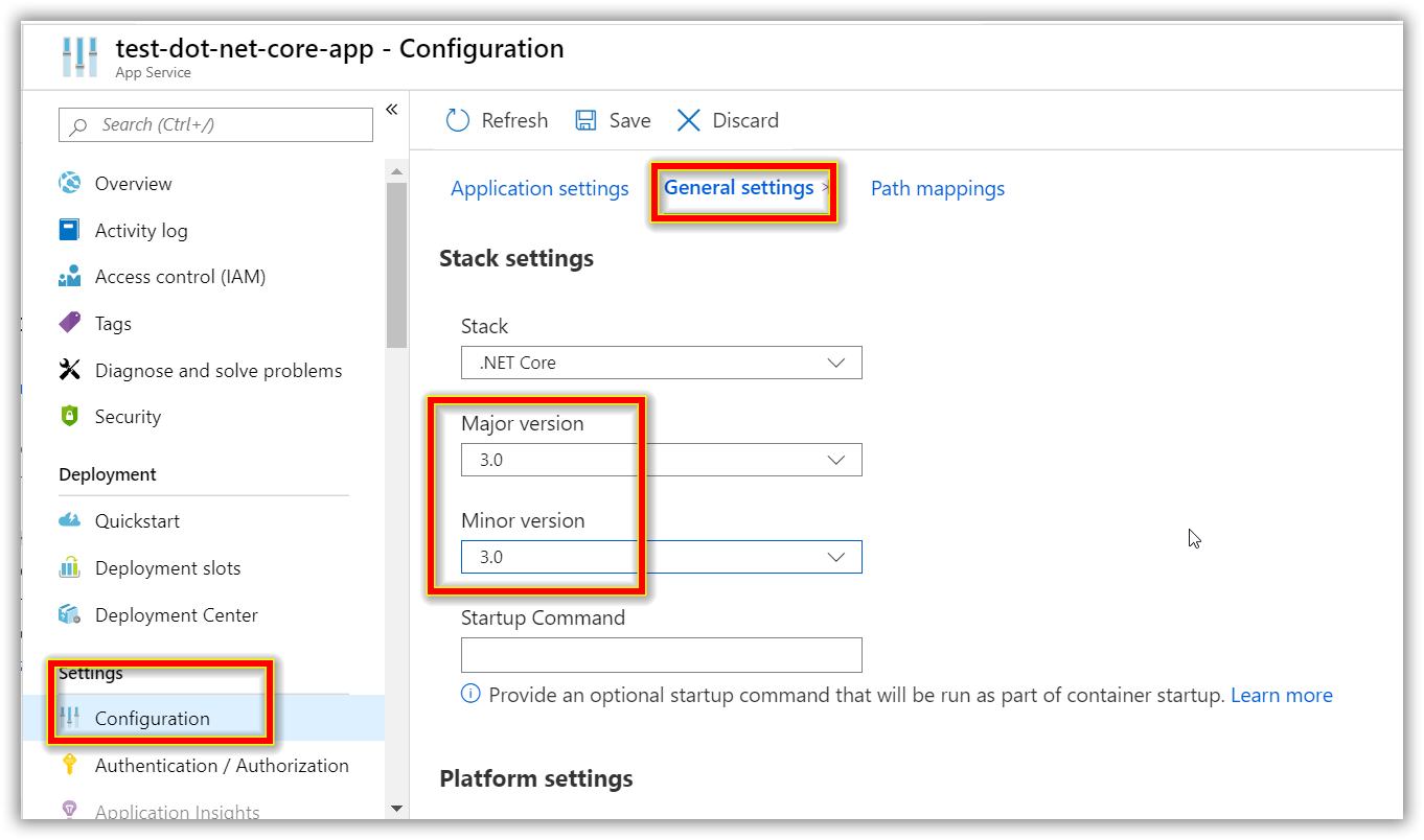 Checking configuration settings