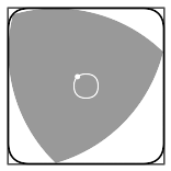 How To Really Benefit From Curves Of Constant Width? — A moving image showing a Reuleaux triangle rotating inside a square. While it rotates, it maintains contact with all the sides of the square at all times.