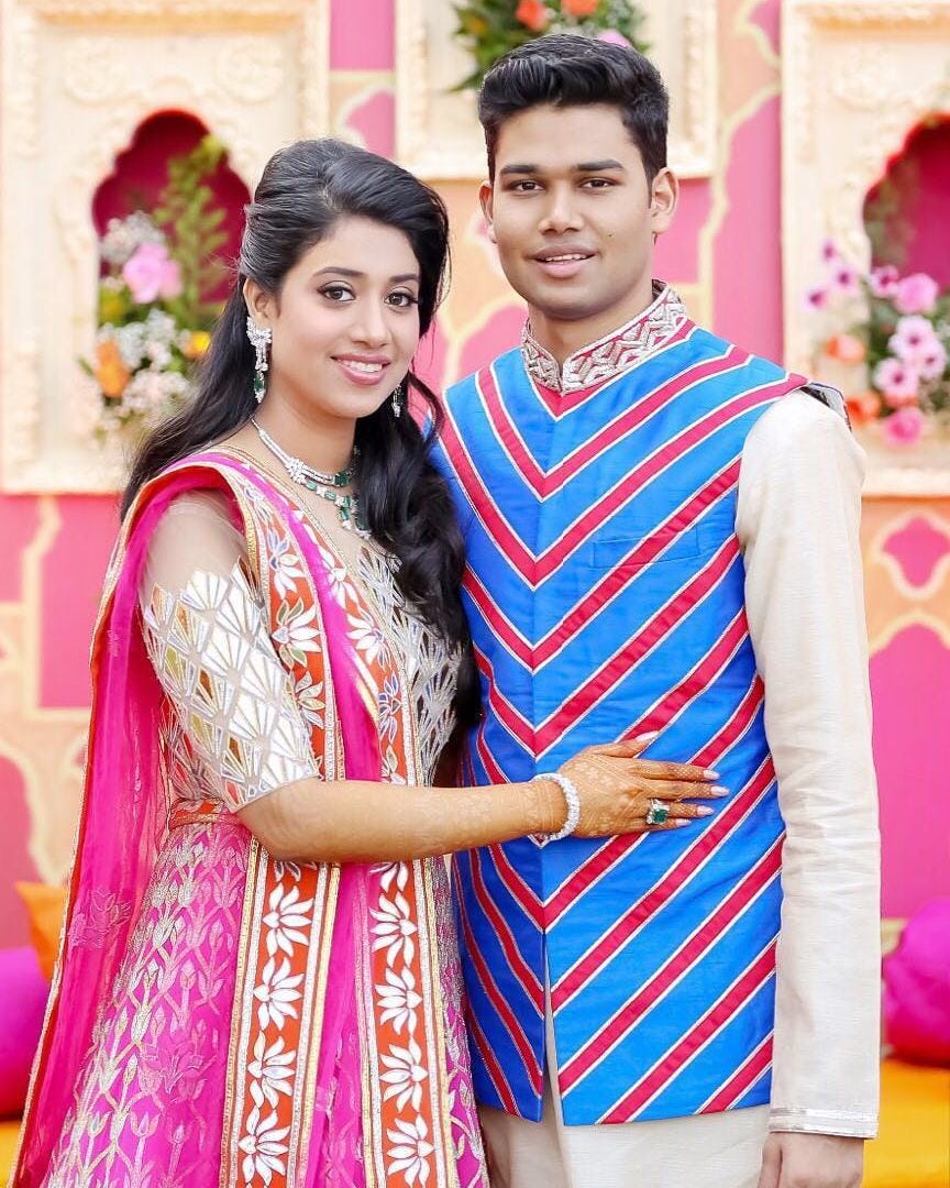 nehru jacket on pink kurta