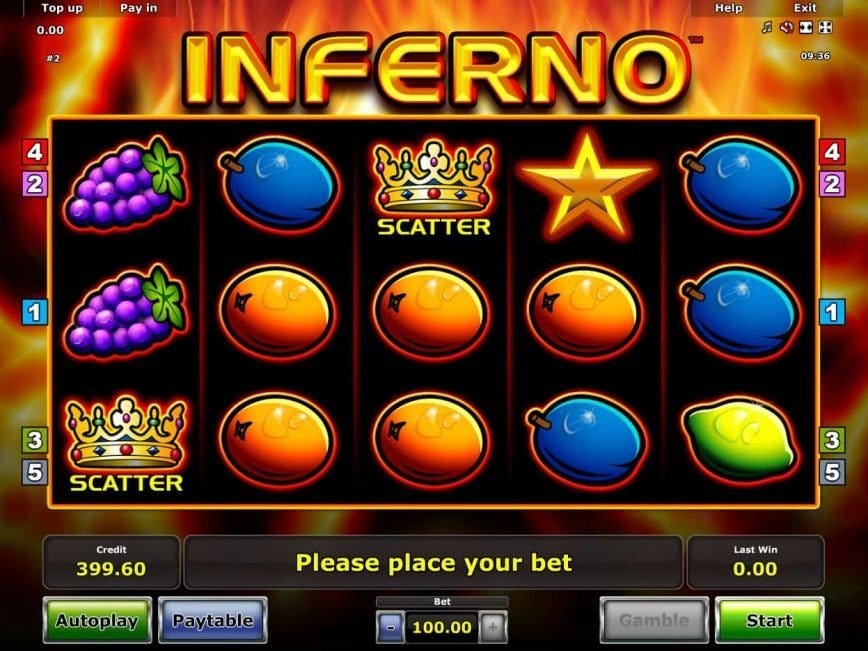 Inferno slots net pin Inferno slots net pin