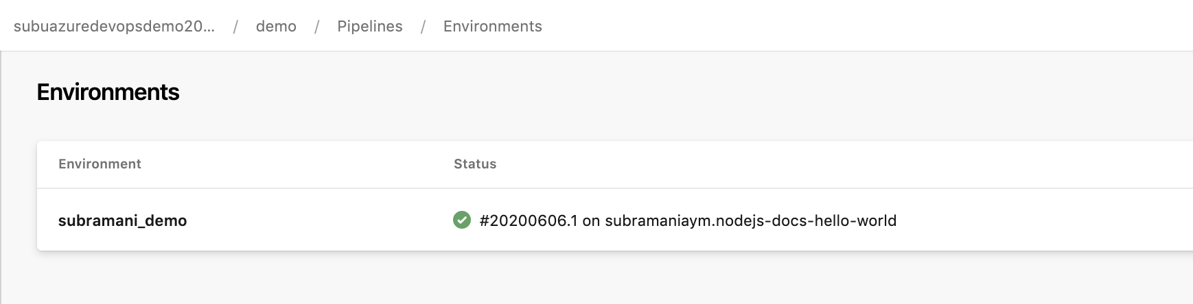 pipeline deployment confirmation screen