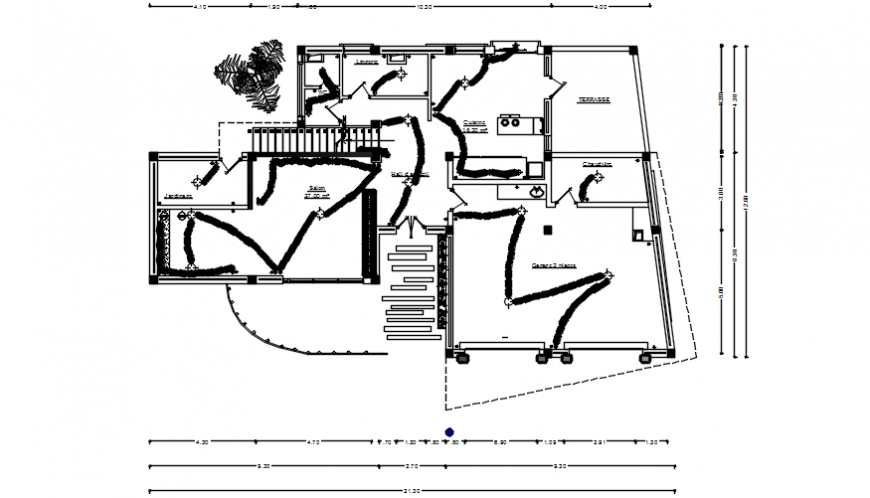 Electrical Installation Plan For Home Office Autocad Files